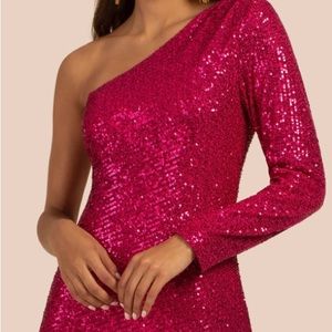 Trina Turk hot pink sequence dress